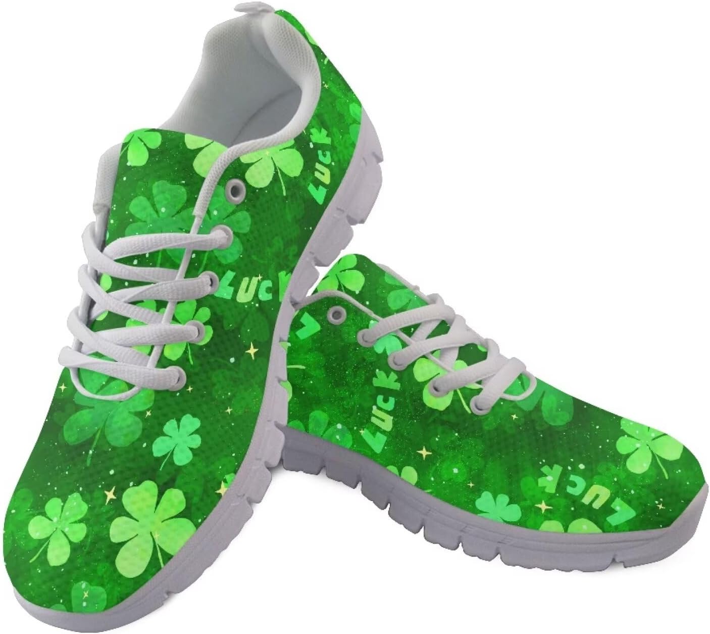 

Спортивные кроссовки GIFTPUZZ для женщин и мужчин, кроссовки для бега, тенниса, тренировок в зале, стойкие к скольжению, для путешествий, Luck Leafs