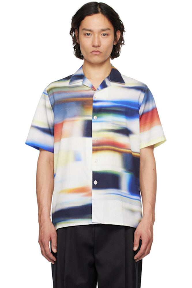 

Рубашка с короткими рукавами в оттенках белого и синего Motion Blur PS by Paul Smith