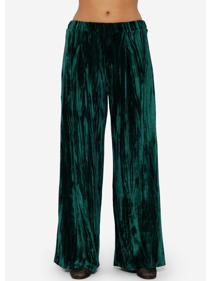 

Тканевые брюки SASSYCLASSY Samthose mit weitem Schnitt, зеленый
