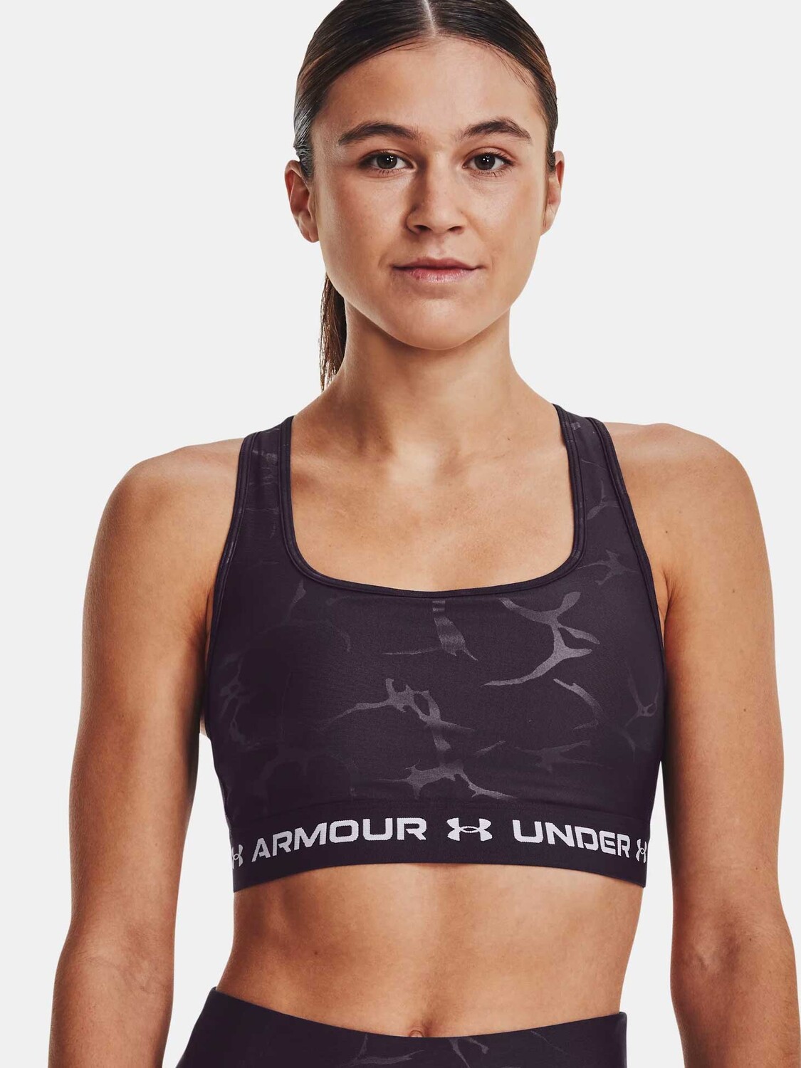 

Спортивный бюстгальтер Under Armour Crossback Mid Emboss, фиолетовый