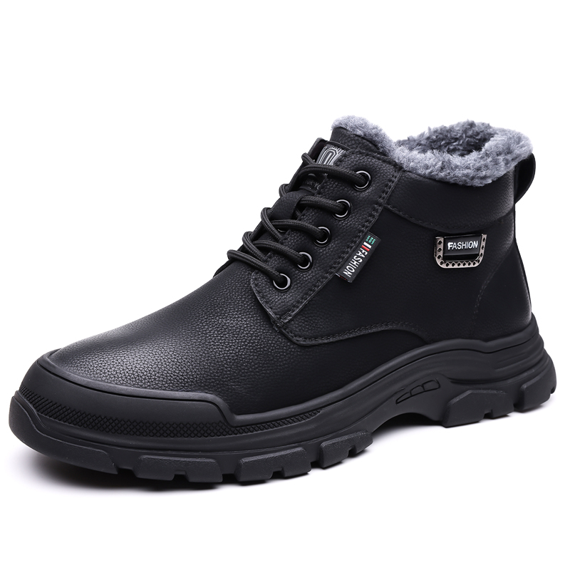 

Теплые короткие зимние ботинки мужские EGCHI, Black