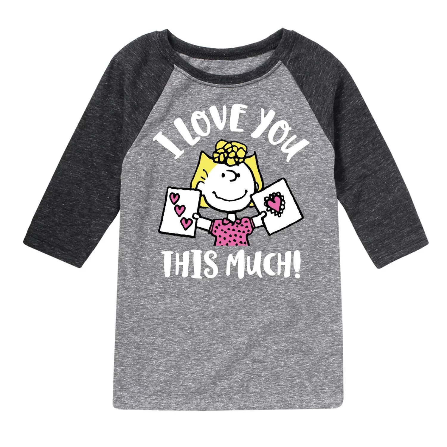 

Футболка Peanuts Sally Love You для мальчиков 8–20 лет реглан Licensed Character