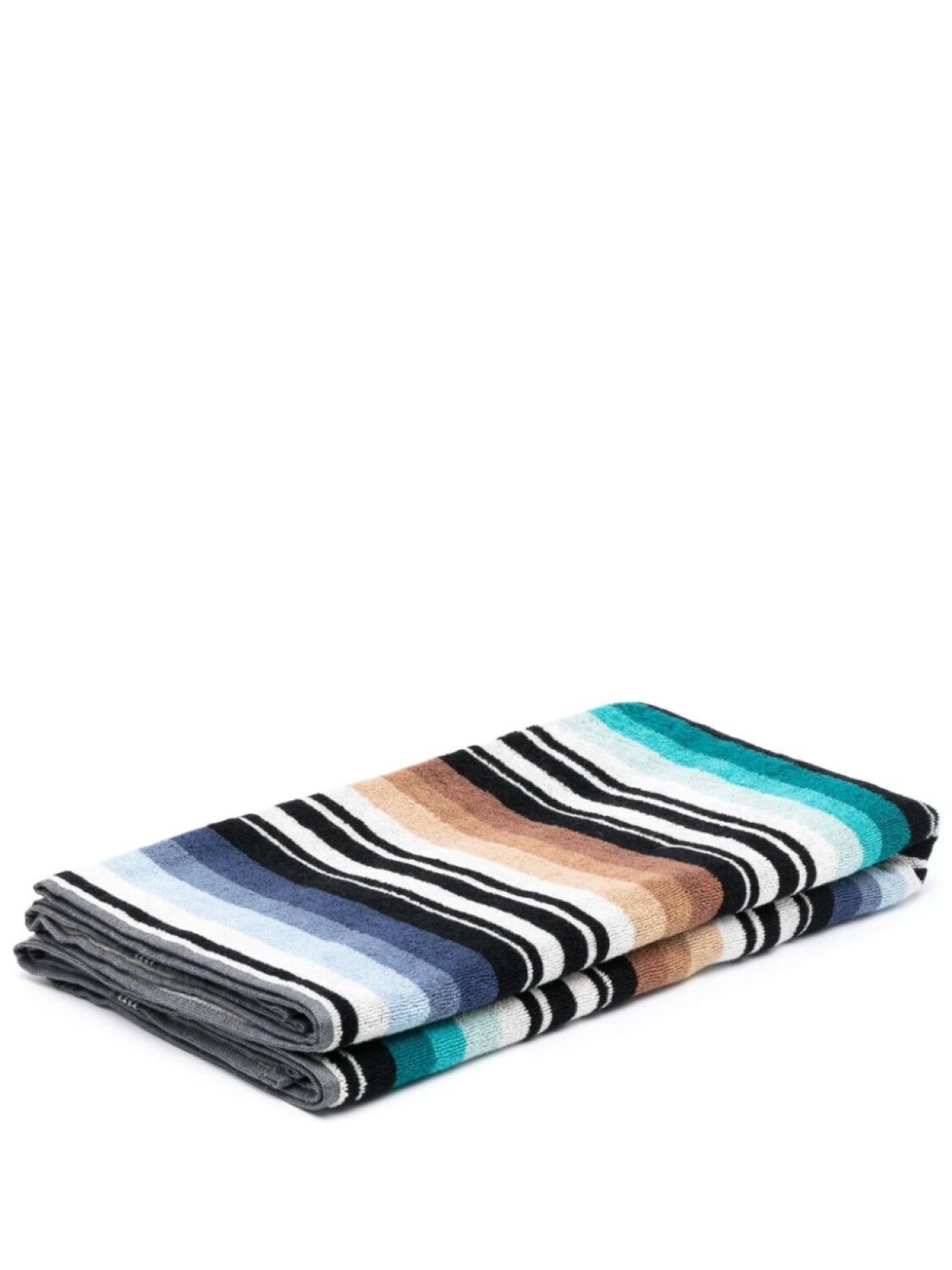 

Missoni Home пляжное полотенце в полоску, коричневый