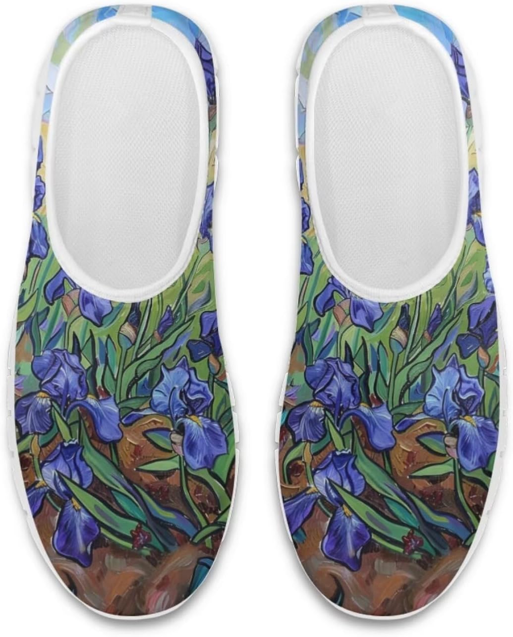 

Кроссовки-лоферы chaqlin для женщин и мужчин, с круглым носком, противоскользящие, для бега по дороге, низкие, с сеткой, дышащие, Clipper, Cartoon Floral