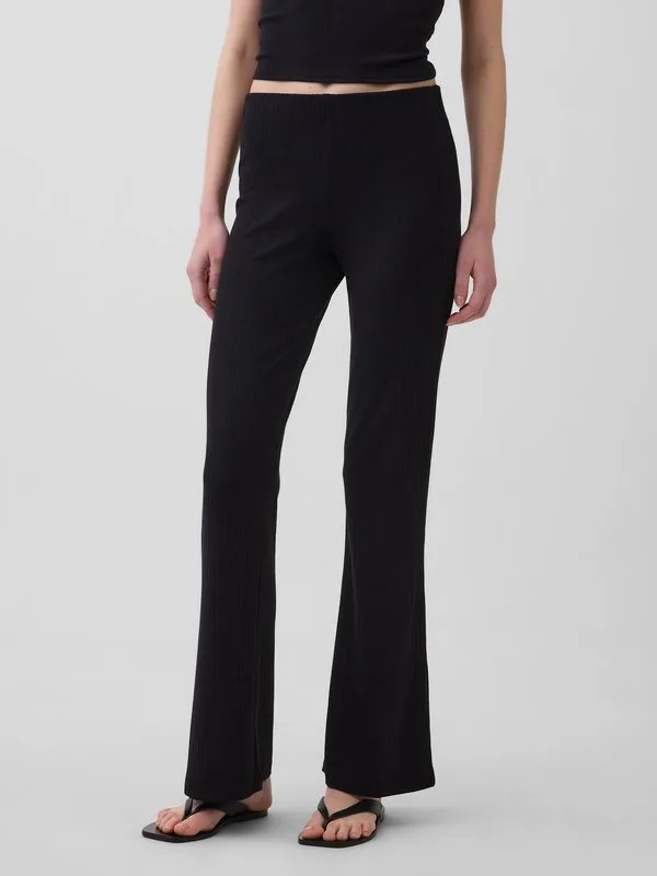 Модные широкие расклешенные брюки Gap, Black
