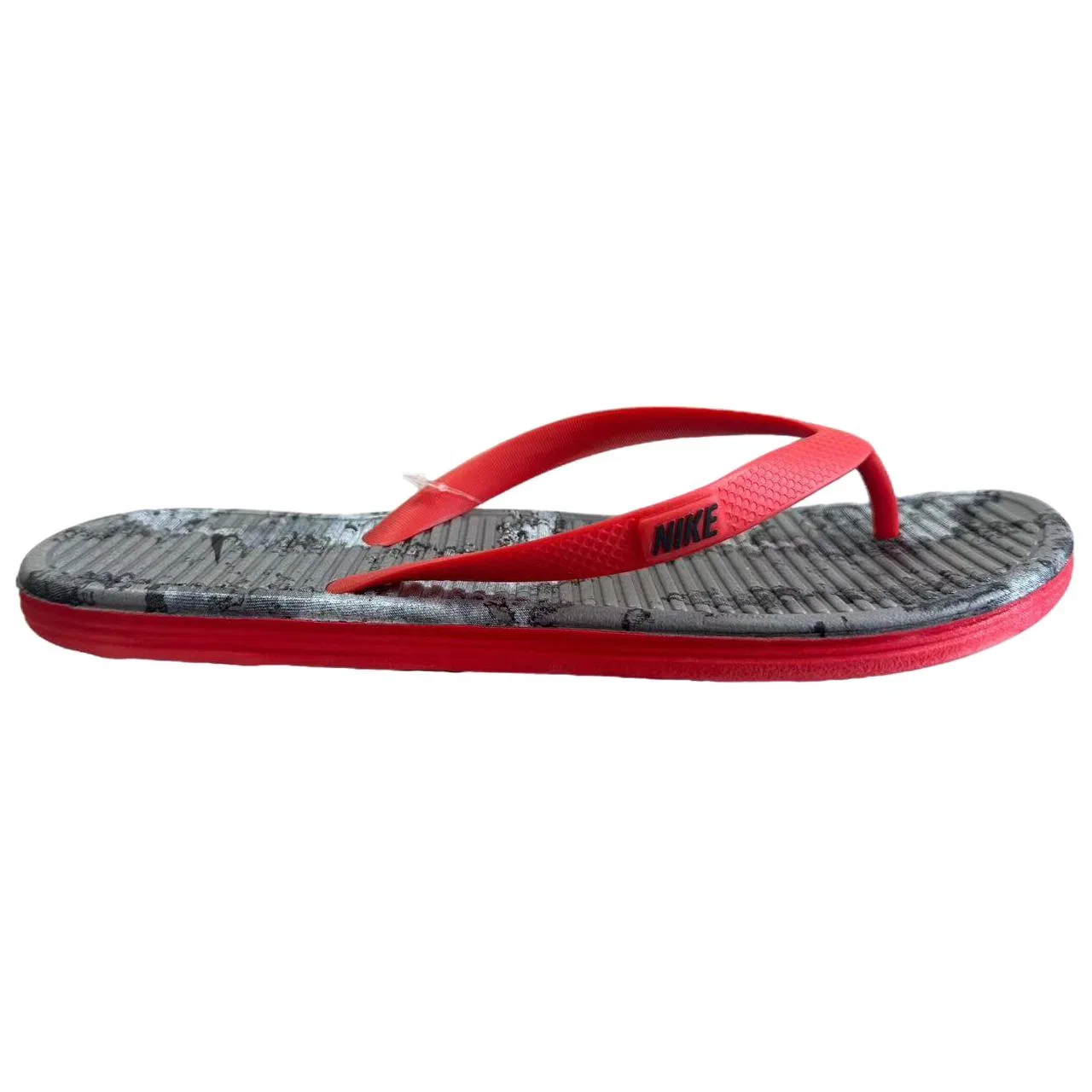 Шлепанцы Nike Solarsoft Thong 2 серо-красные — фото 3
