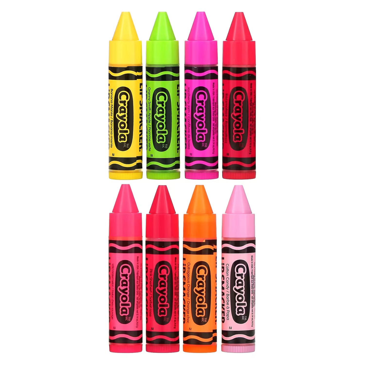 

Lip Smacker Crayola Бальзам для губ «Вечеринка», 8 штук по 0,14 унции (4 г) каждая