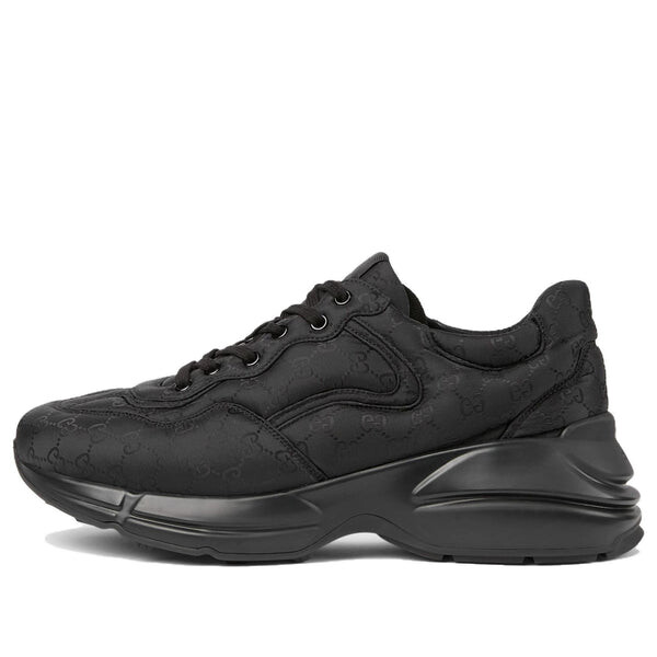 

Кроссовки rhyton sneakers 'black monogram nylon' Gucci, черный