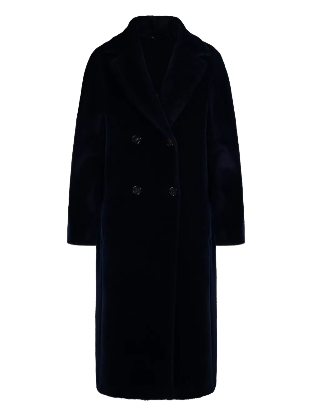 

Двубортное пальто из смесовой шерсти 'S Max Mara, синий