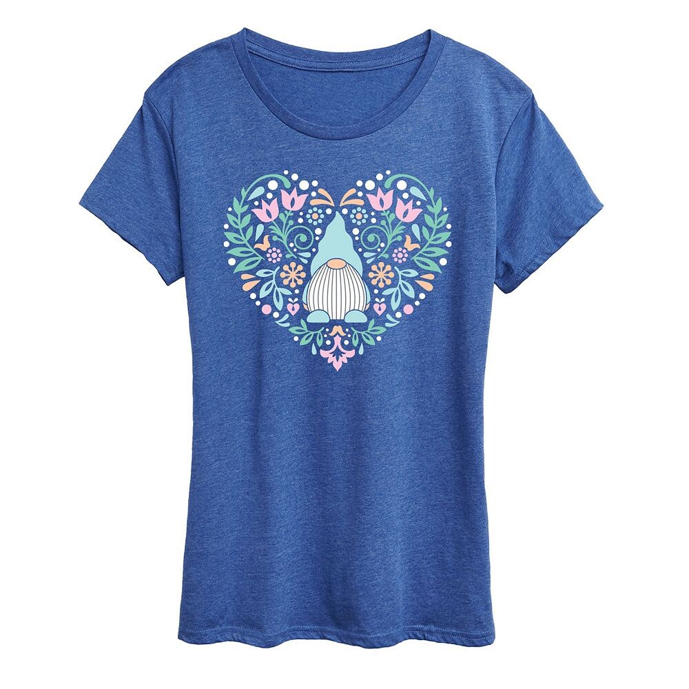 

Женская струящаяся футболка в скандинавском стиле Gnome Heart, цвет Heather Royal Blue