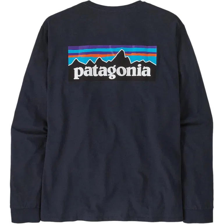 Футболка с длинным рукавом с принтом Patagonia, Marine Blue — фото 2