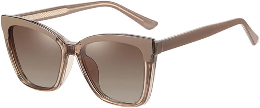 

Солнцезащитные очки с зажимом, поляризованные очки с защитой от УФ-излучения UV400 в оправе для женщин, ацетатные очки с леопардовым принтом, коричневые, для вождения LANGSER, Khaki Brown Frame