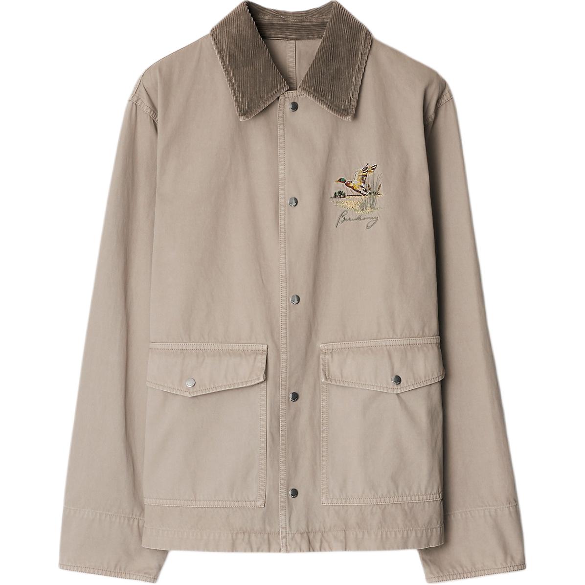 

Burberry Вышитая рубашка-жакет с узором, Heron Color