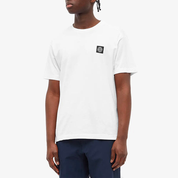 Футболка patch logo t-shirt 'white' Stone Island, белый — фото 3