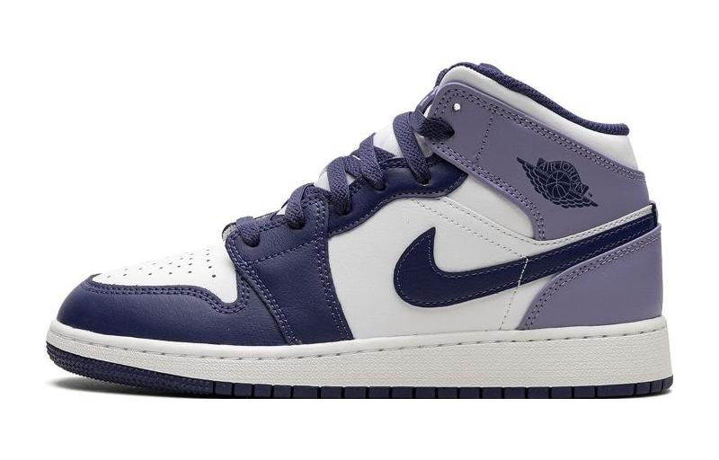 

1 Mid White Sky J Purple GS Jordan, Белый Фиолетовый