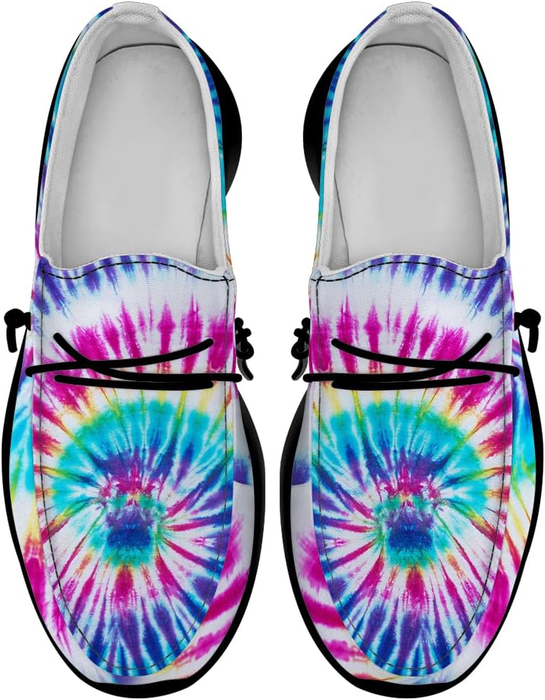 

Лоферы Quorax для женщин и мужчин, с эффектом тай-дай, удобные слипоны, повседневная обувь для прогулок, подарок для мужчин и женщин, голубой