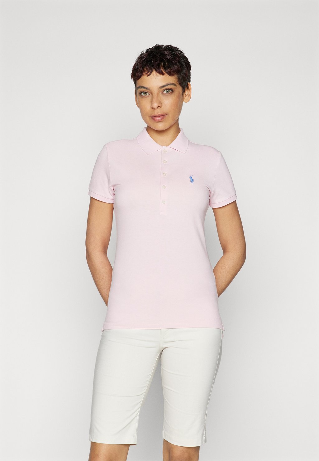 

Рубашка поло JULIE SLIM SHORT SLEEVE Polo Ralph Lauren, зеленый