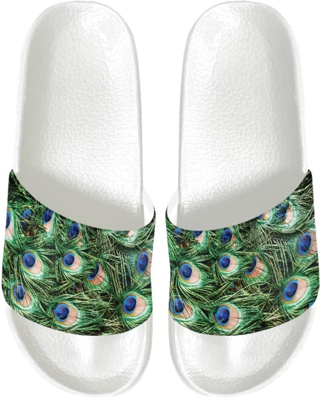 

Женские слайдеры Yzaoxia, легкие мягкие домашние тапочки, мужские удобные шлепанцы для душа, летние слайды, Peacock Feather