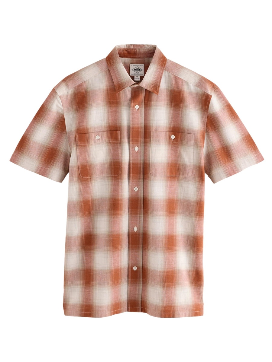 

Рубашка на пуговицах классического кроя Next, темно-оранжевый