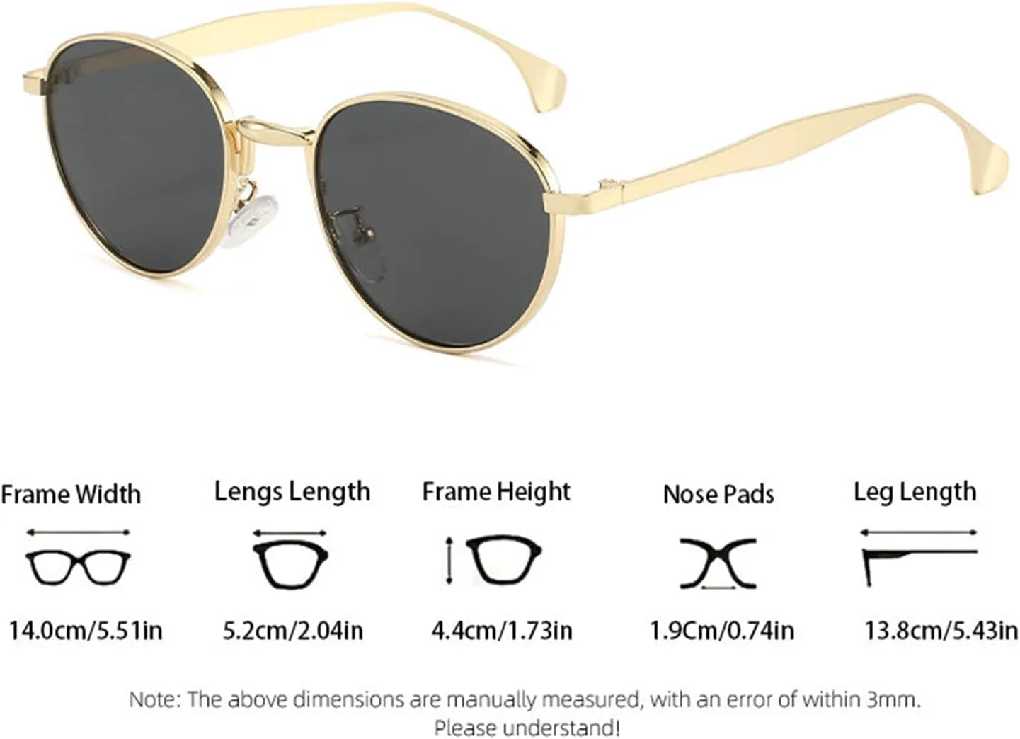 

Солнцезащитные очки Willochra в стиле ретро, ​​овальные, черные и коричневые, для женщин и мужчин, в стиле 90-х, маленькие, милые, круглые, в металлической оправе, C1