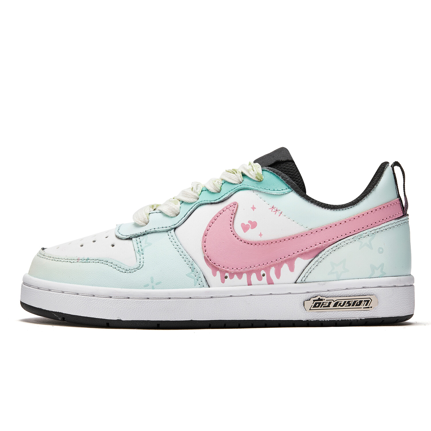 

Кроссовки Nike Court Borough Skateboarding Shoes Women's Low-top Pink/white/green, розовый