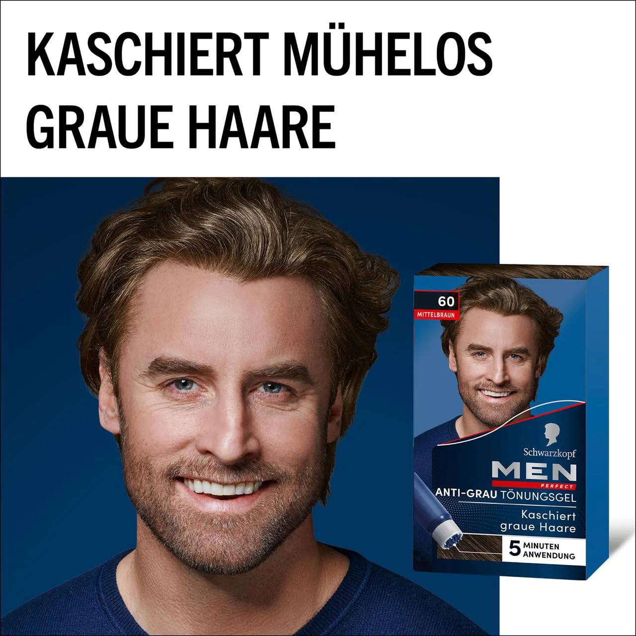 Мужской гель-краска для волос Anti-Grey Tint Gel 60 Medium Brown от Men Perfect Men Perfect — фото 4