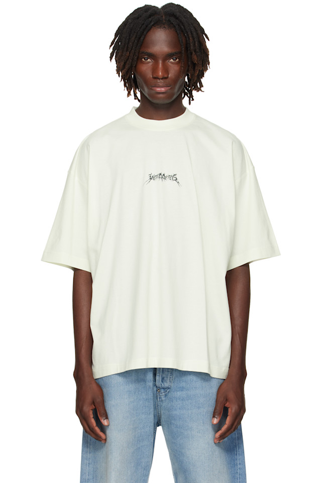 

Футболка с металлическим логотипом Regular Vetements, белый