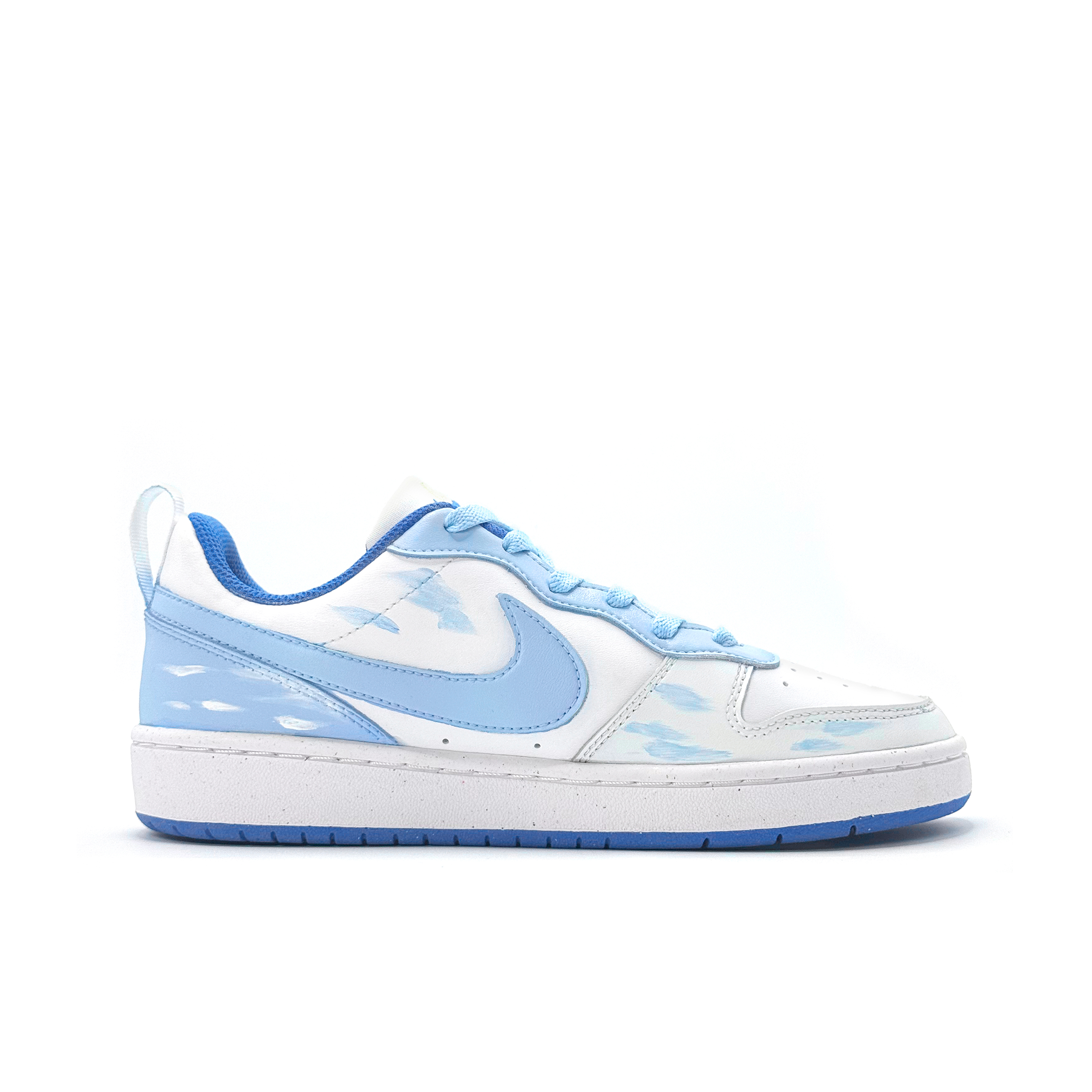 Кроссовки для скейтбординга Court Borough Blue Feather Star Dream Low Top для детей и подростков Nike, белый/синий — фото 3