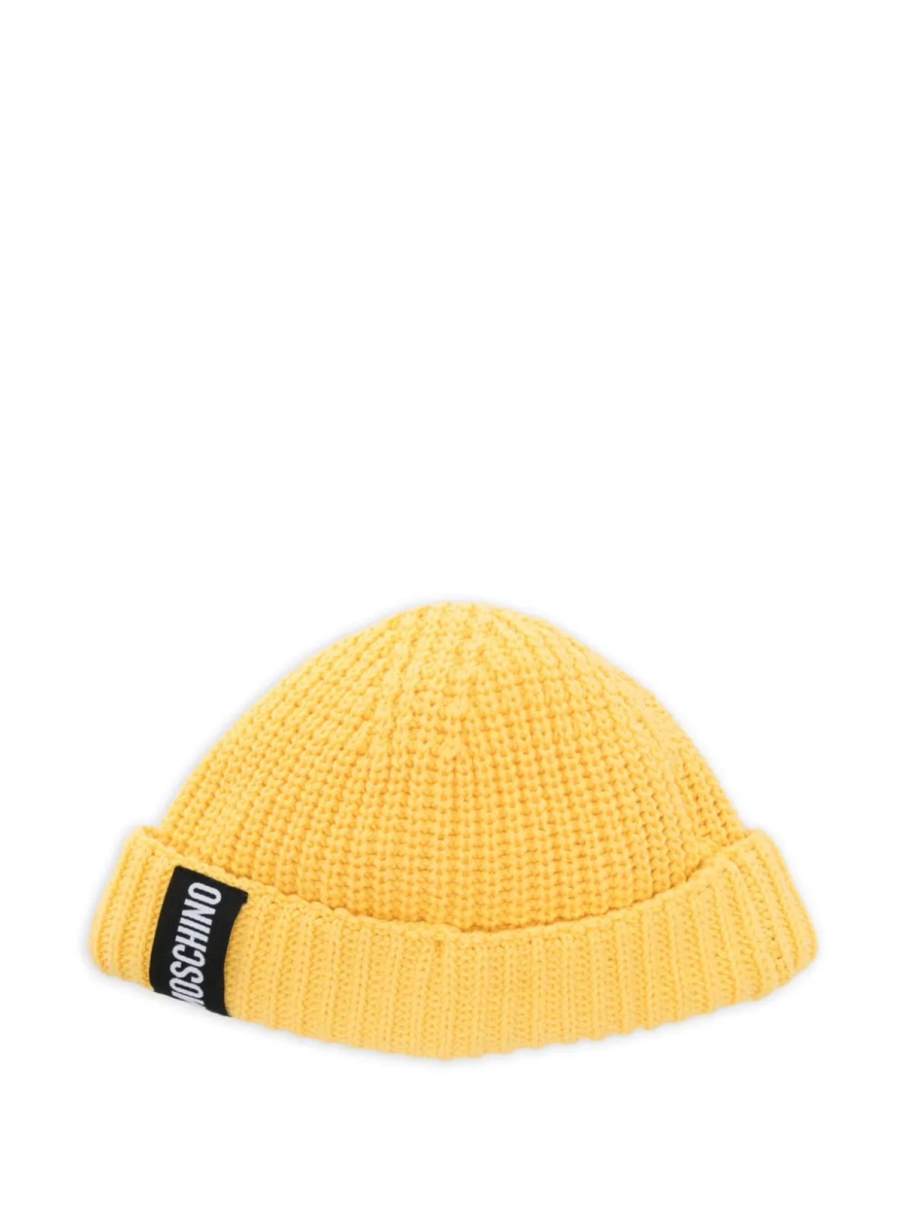 

Шапка-бини Moschino в рубчик, желтый