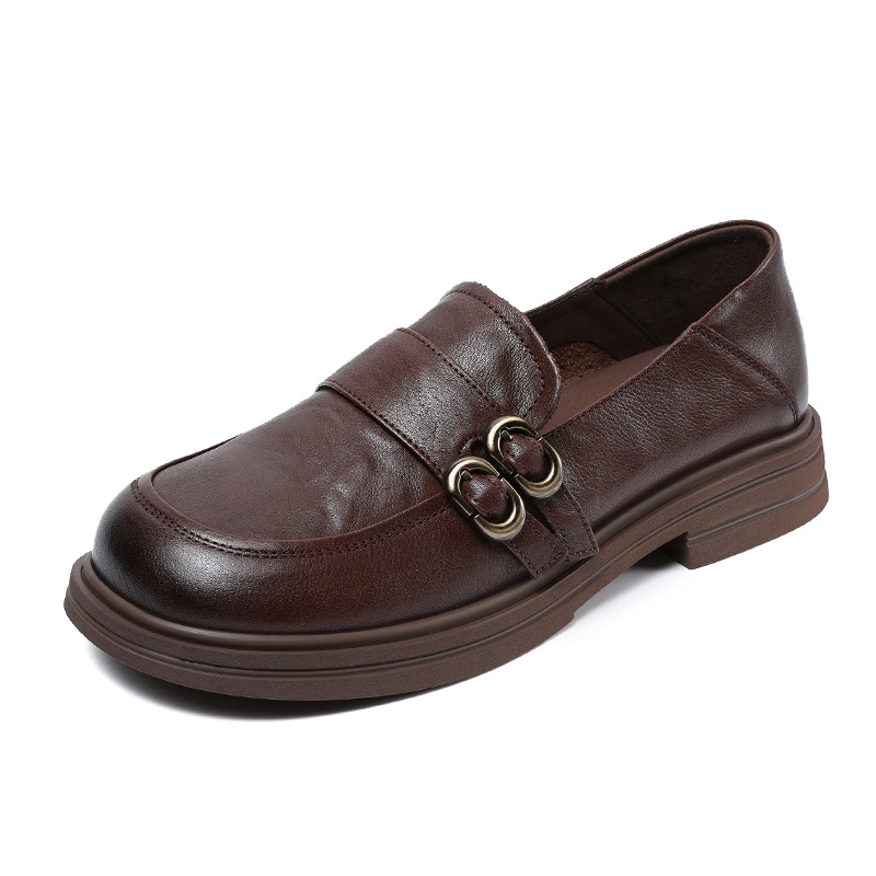 Devanro Коричневые лоферы женские, цвет Brown
