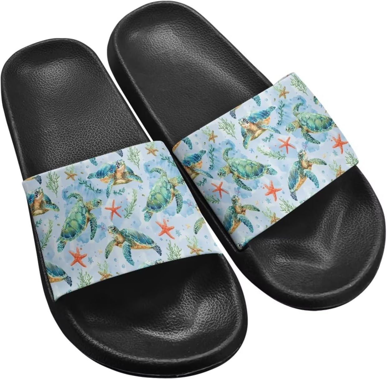 

Узкие шлепанцы для мужчин, плоские сандалии для душа с открытым носком, амортизирующие из ЭВА, летние тапочки-шлепанцы Twousenru, синий