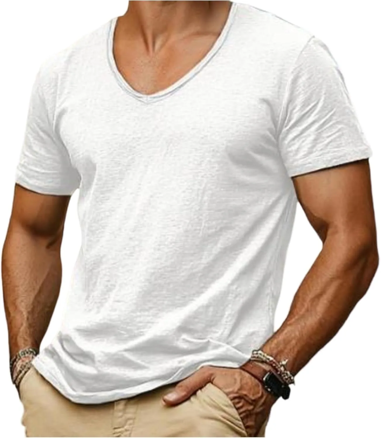 

Футболка-поло для мужчин, короткий рукав, стрейч, классический воротник BEIBEINOYA