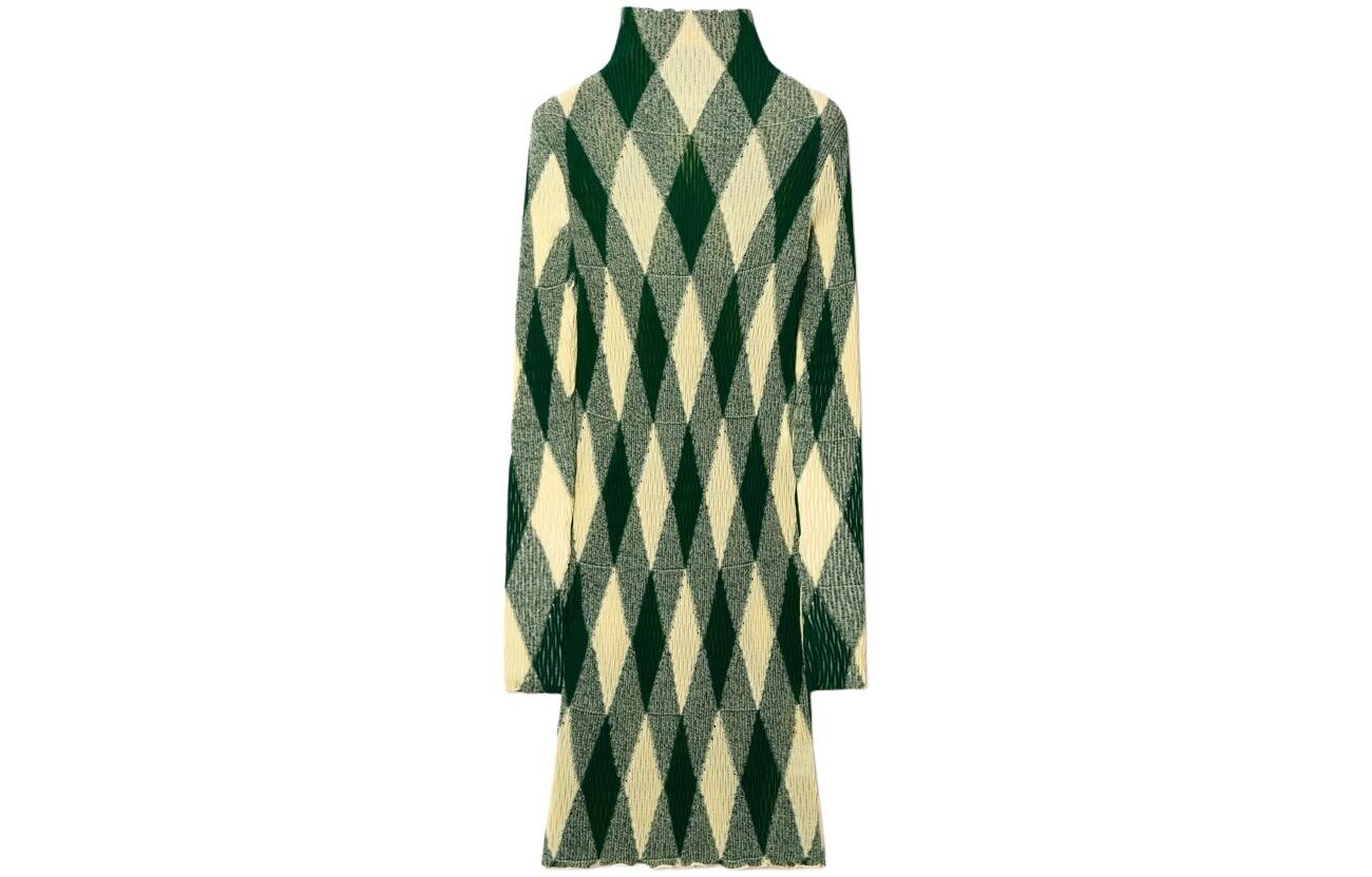 

Платье женское Burberry с длинными рукавами, зеленый / желтый