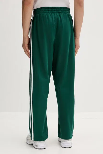 Спортивные штаны из хлопка Adidas Originals, зеленые — фото 3