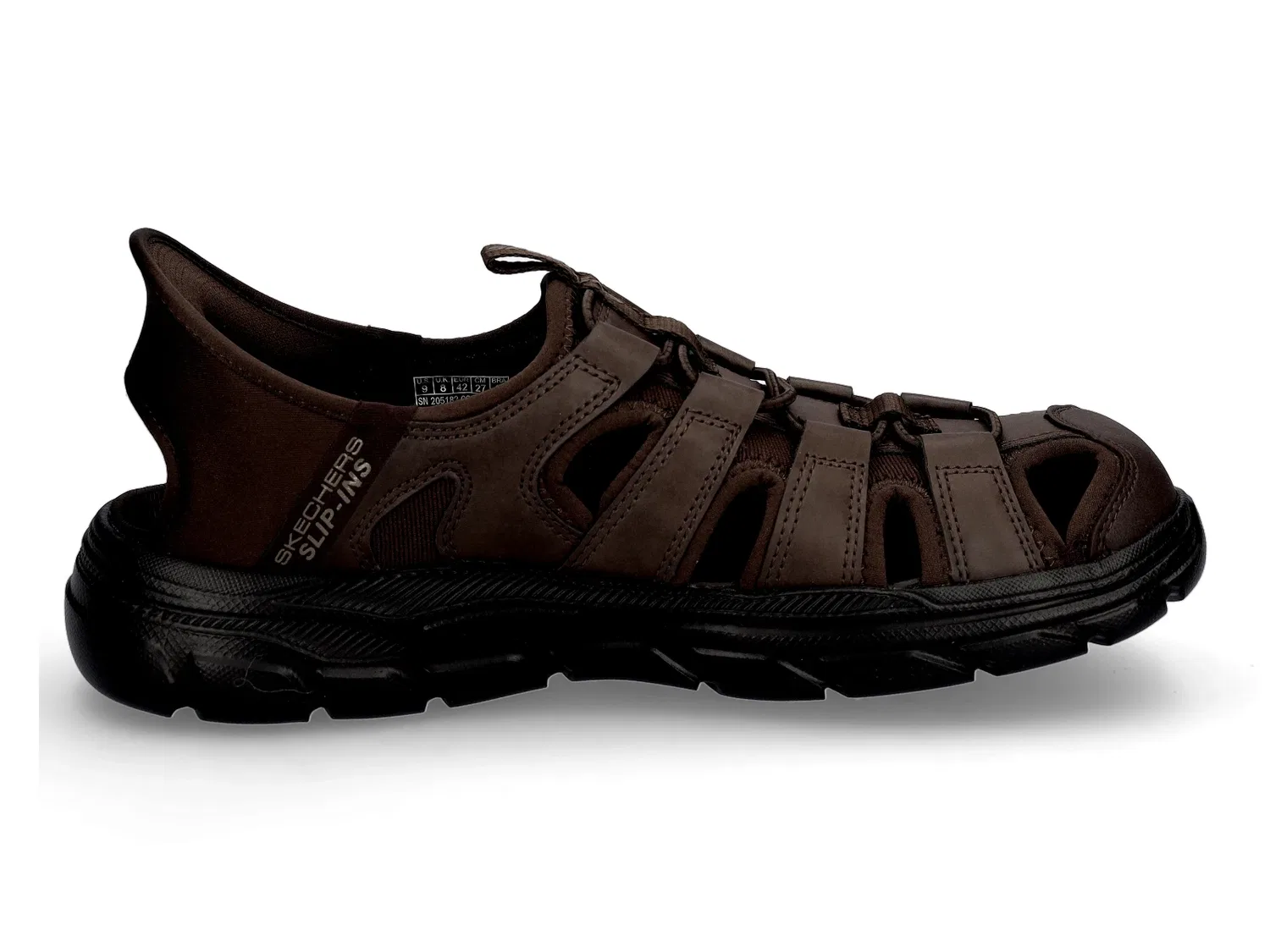 Сандалии с эластичной шнуровкой Skechers, коричневый — фото 4