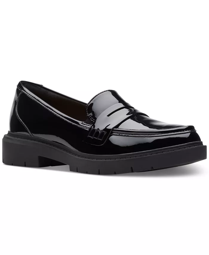 Женские лоферы Westlynn Ayla с круглым носком и прорезью для монетки Clarks, черный
