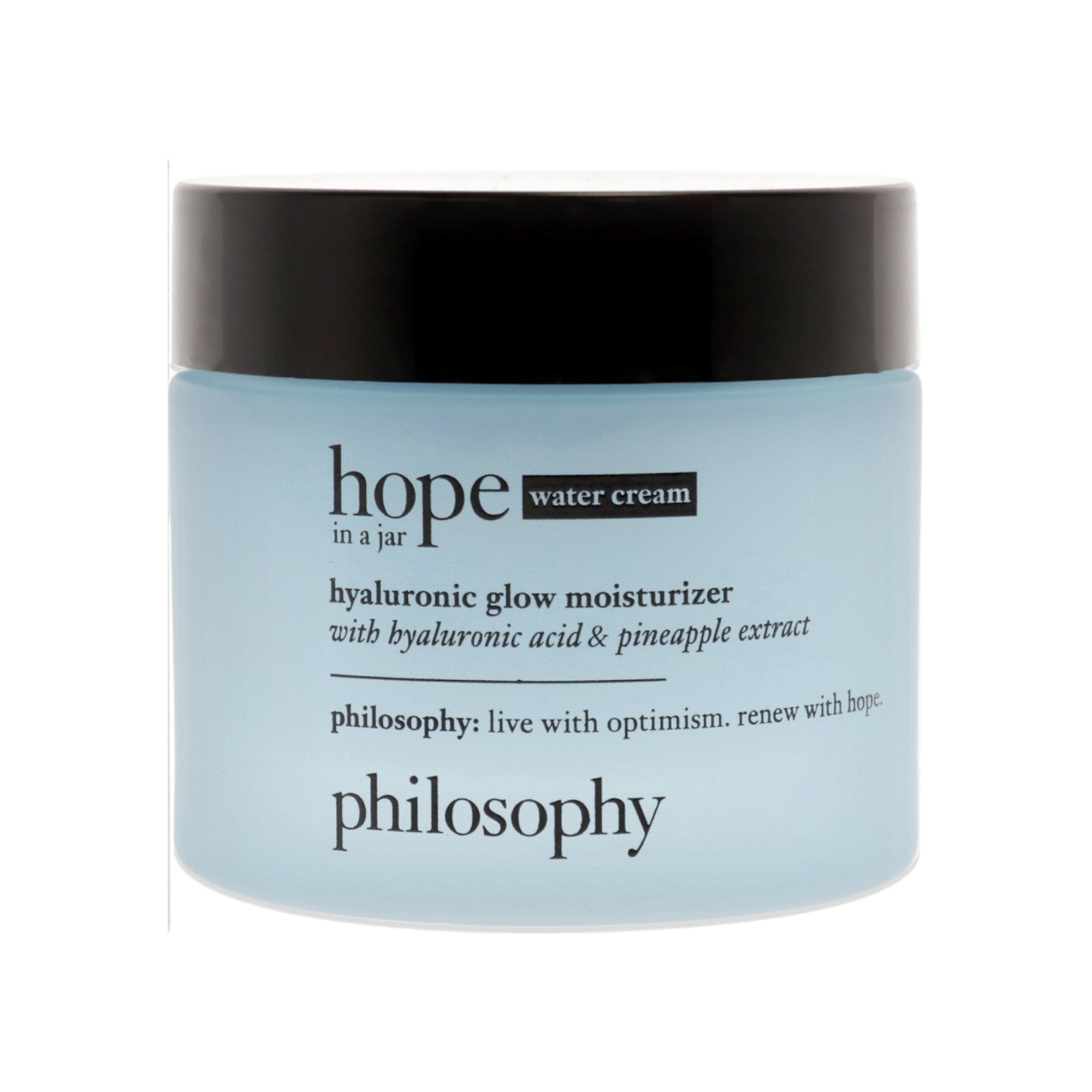Увлажняющий крем Hope in a Jar Hyaluronic Glow от Philosophy, подходит как для мужчин, так и для женщин - 57 мл (2 унции), прозрачный — фото 2