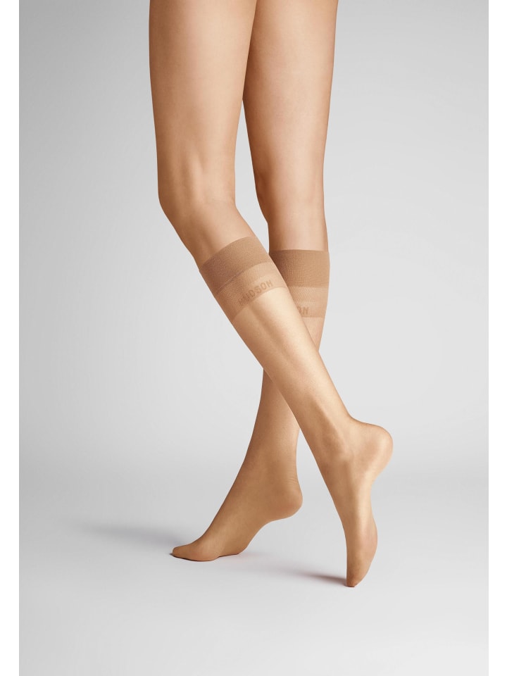 

Hudson Изящные высокие чулки до колена, размер 8, с не сдавливающим поясом, из кашемира