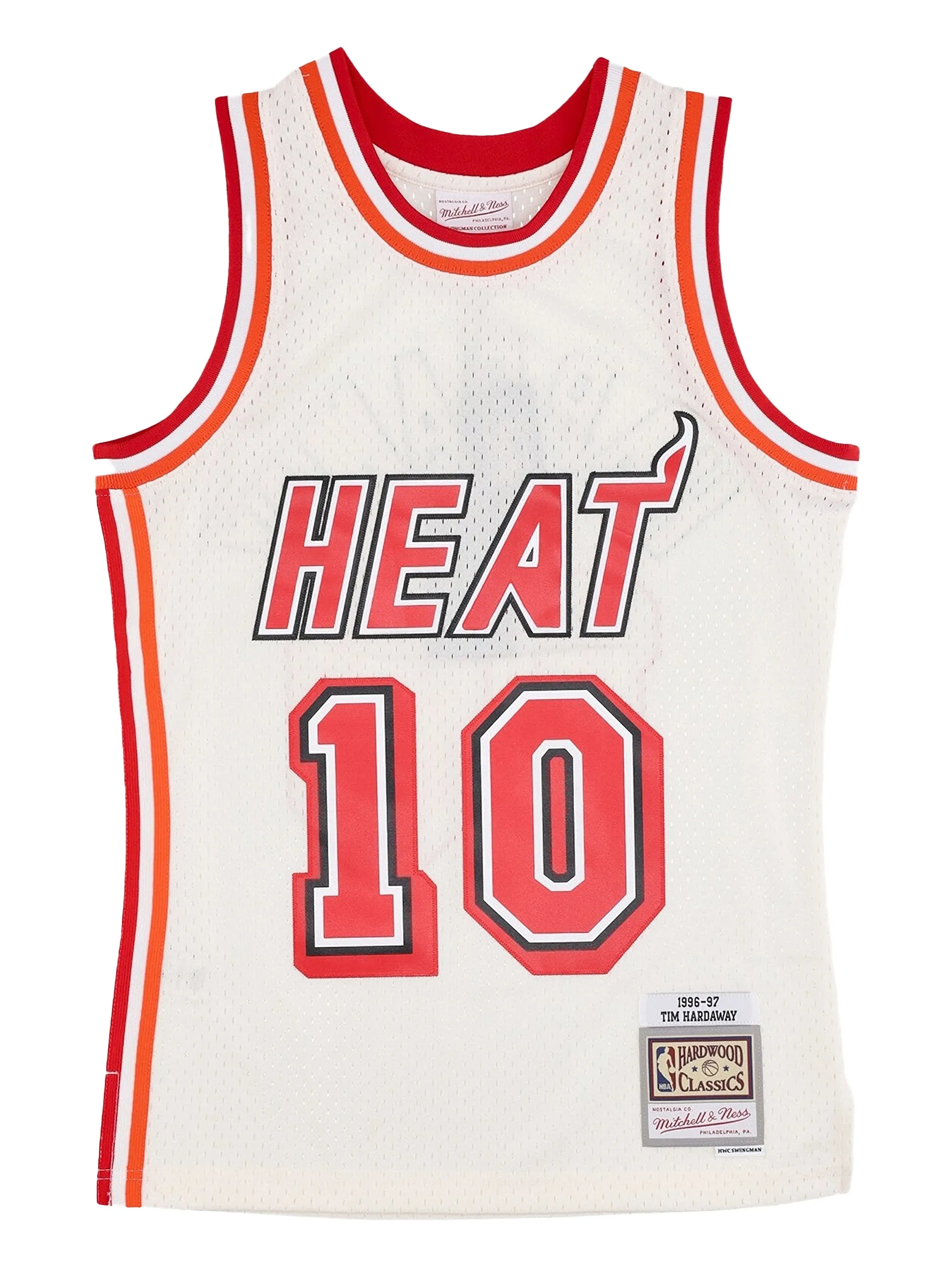 

Майка X NBA Swingman Jersey Miami Heat 1996-97 Тима Хардэуэя Mitchell & Ness, белый