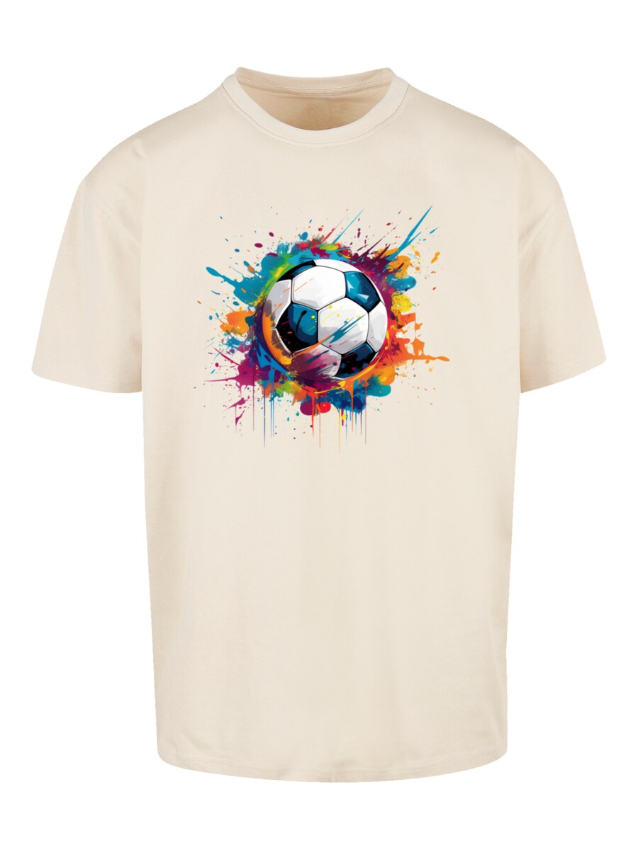 

Рубашка F4NT4STIC Bunte Fußball Grafik, песочный