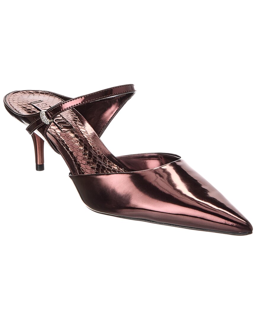 Шлепанцы SCHUTZ Tonya Mid Patent, темно-коричневый