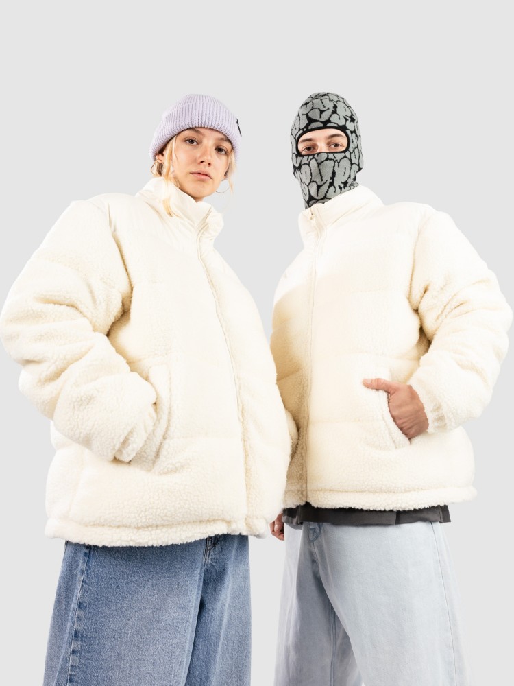 

Зимняя куртка Urban Classics Fabric Mix Teddy Puffer Jacke, whitesand