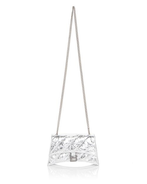 

Кожаное плечо через плечо Crush XS с цепочкой Balenciaga, цвет Silver, Серебристый, Кожаное плечо через плечо Crush XS с цепочкой Balenciaga, цвет Silver