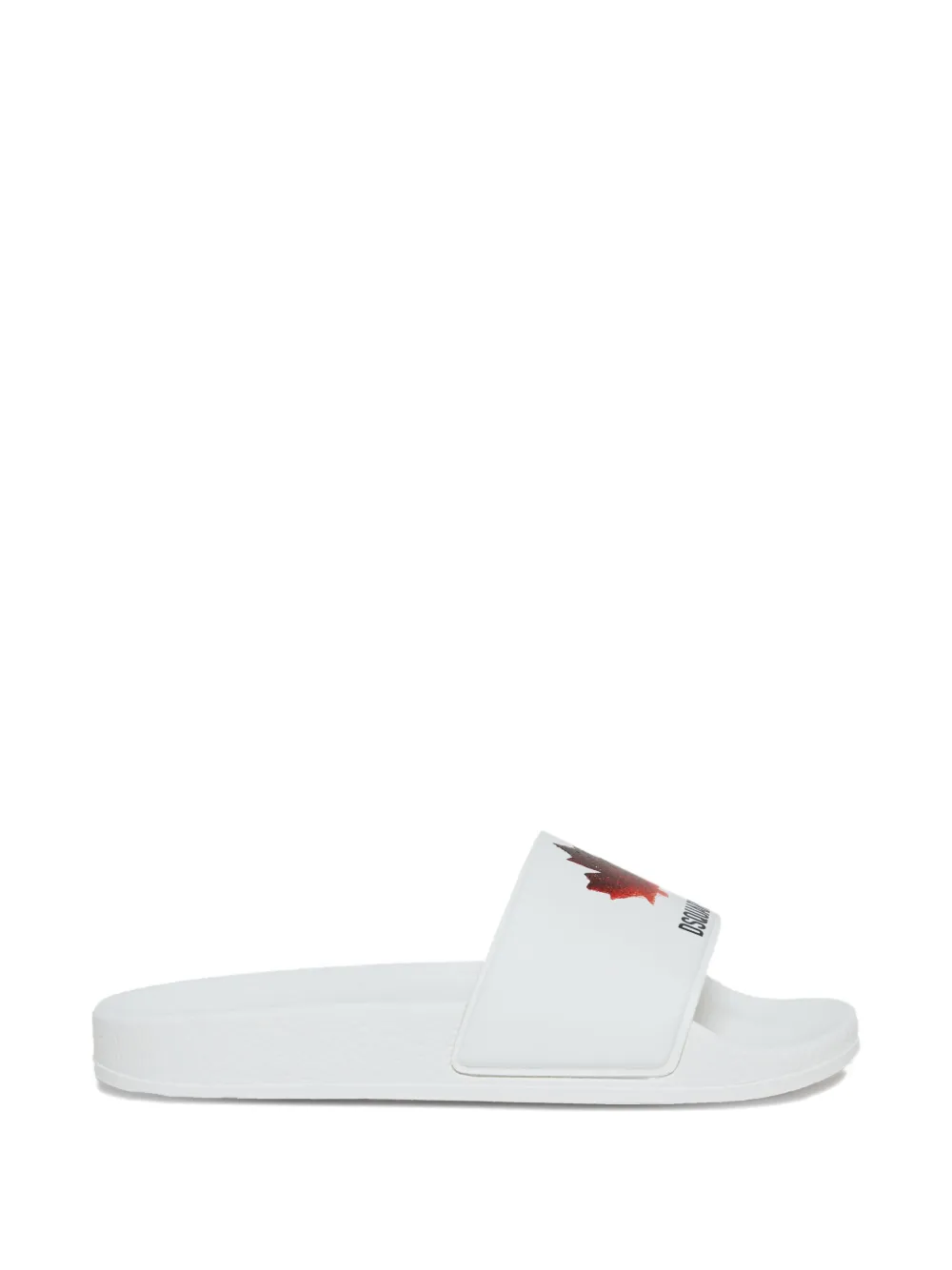 Шлепанцы с кленовым листом Dsquared2 Kids, белый — фото 2