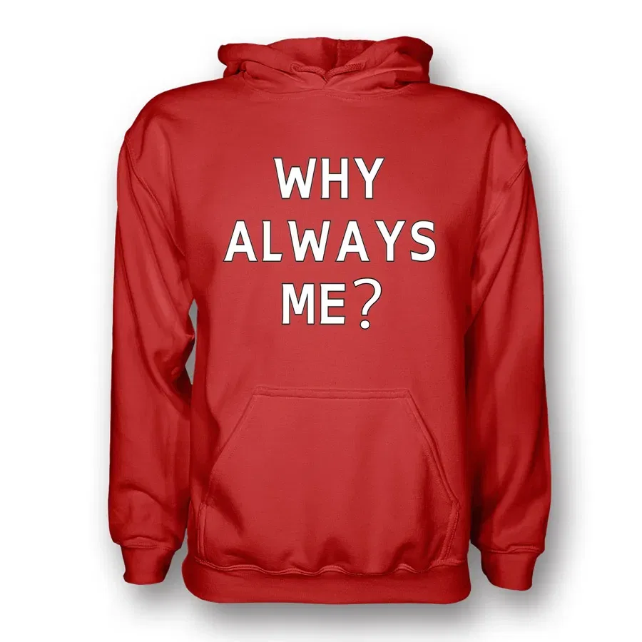 Худи детское с принтом Mario Balotelli Why Always Me, Manchester United Fc, красный — фото 2