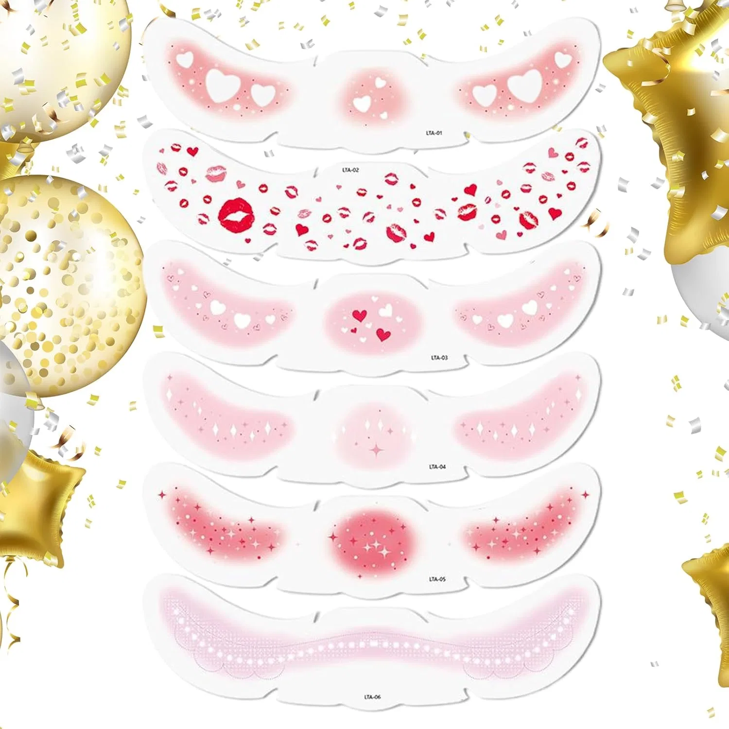 Глиттерные наклейки для лица Christmas Freckles, 6 шт, цвет C, 50 г