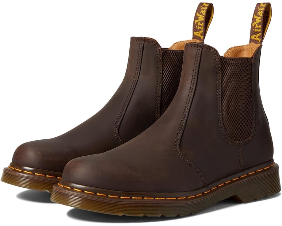 

Ботинки Dr. Martens 2976 Yellow Stitch Smooth Leather Chelsea Boots, коричневый