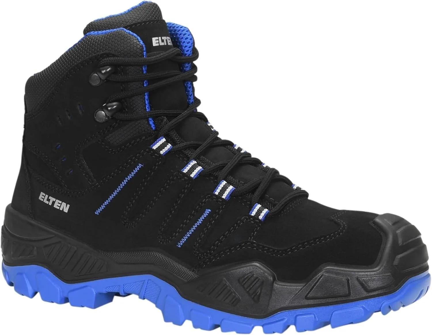 Защитные ботинки ELTEN Unisex Quentin Черно-синий Mid Esd S3s