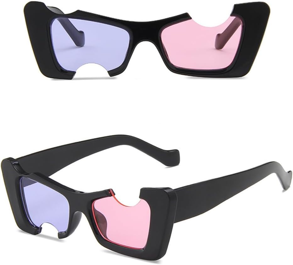 

Солнцезащитные очки в стиле хип-хоп для женщин, форма «кошачий глаз», модные сценические солнцезащитные очки для женщин, мужчин и женщин, черные, фиолетовые, розовые MTZJH, One Color