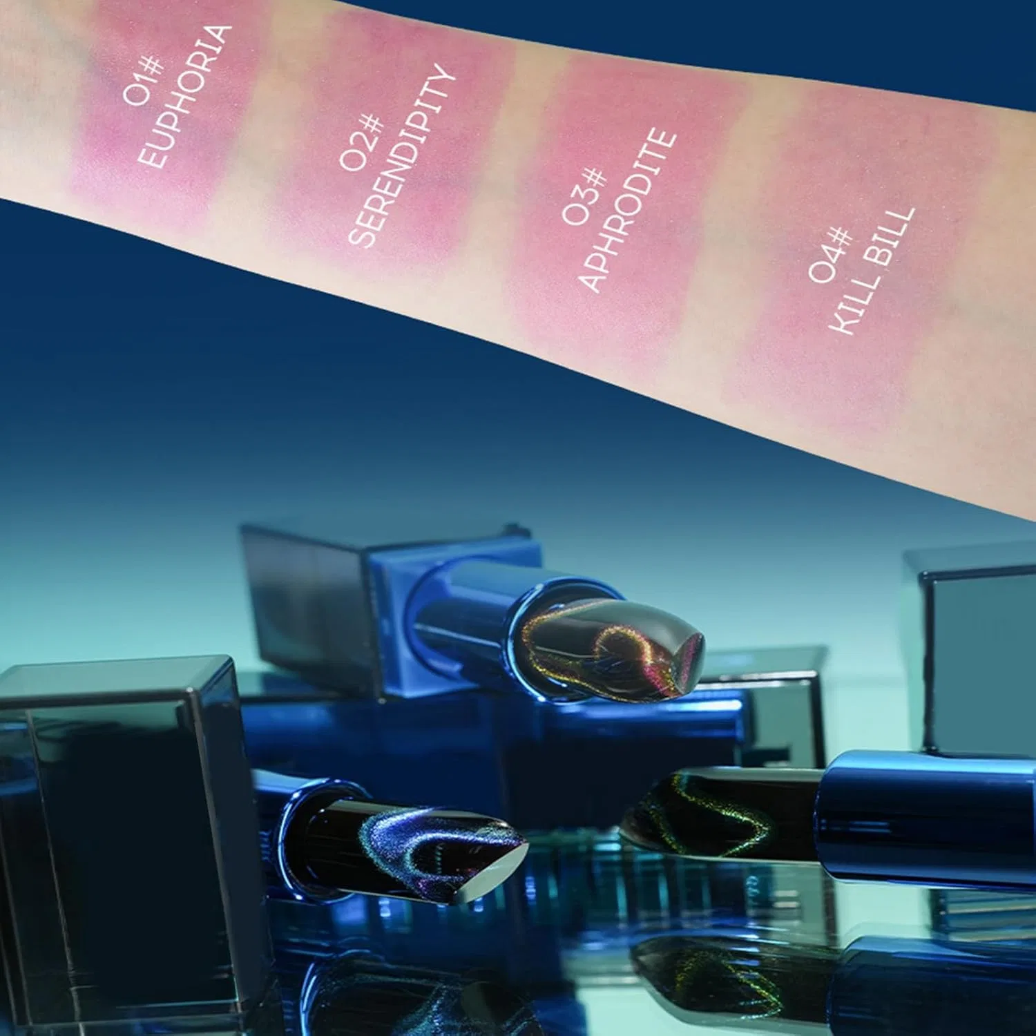 Губная помада Color Change Lipstick, 4-цветный бальзам, увлажняющий, 1 шт — фото 2